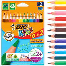 Kredki ołówkowe trójkątne grube BIC KIDS EVO 12 kolorów