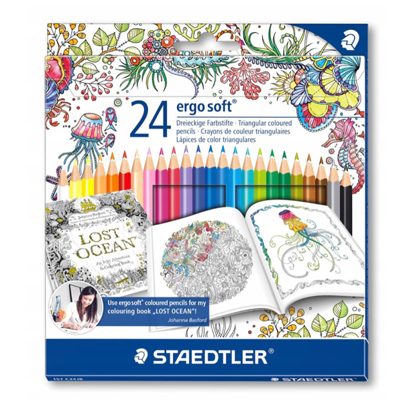 Kredki ołówkowe Ergo Soft 24 kolory Staedtler