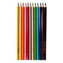 Kredki trójkątne Gruby Grafit 4 mm 12 kolorów