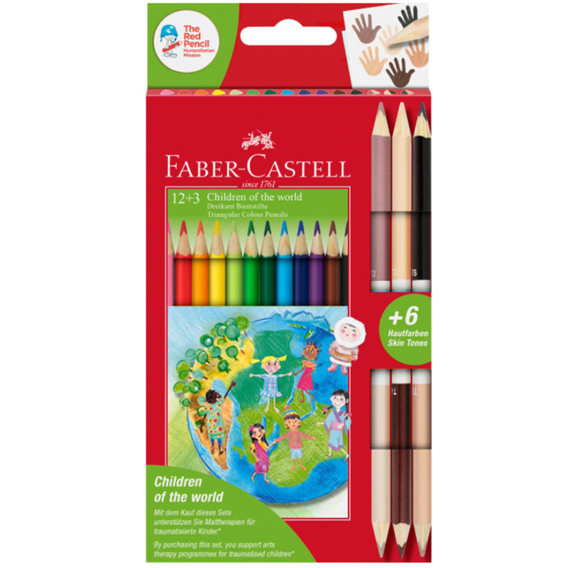 Kredki ołówkowe trójkątne Faber-Castell - 15 szt.