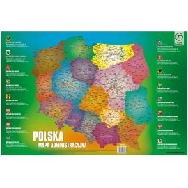 Podkład edukacyjny na biurko Mapa Administracyjna Polski 55x36,5 cm