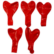 Balony serca czerwone 5 szt zestaw Aliga