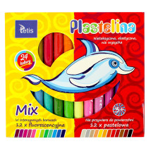 Plastelina elastyczna 24 kolory Tetis KP004-G