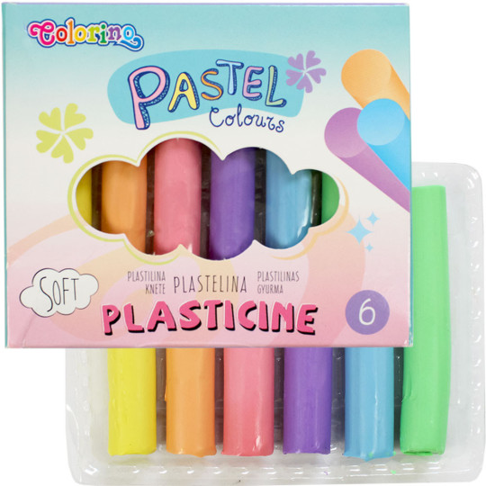 Plastelina pastelowa 6 kolorów Colorino Pastel