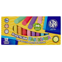Plastelina pastelowa zapach limonki ASTRA 12 kol.
