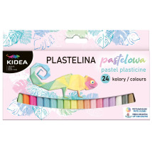 Plastelina szkolna pastelowa 24 kolory Kieda
