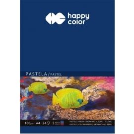 Blok do pasteli A4 24 arkusze 3 kolory Happy Color