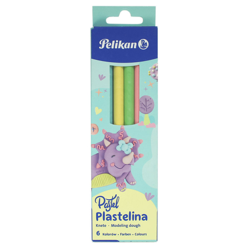 Plastelina pastelowa 6 kolorów Pelikan