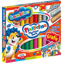 Plastelina szkolna Bambino 24 kolory + podkładka