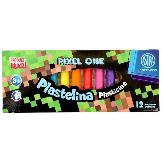Plastelina szkolna 12 kolorów Pixel One Minecraft