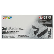 Pastele suche w odcieniach szarości Mungyo 12 szt.