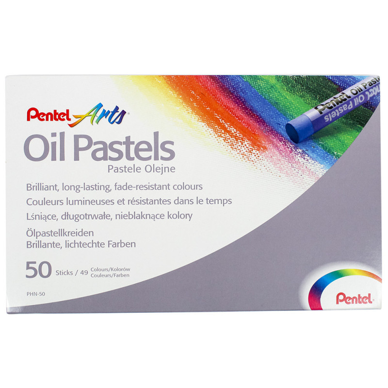 Kredki Pastele olejne Pentel PHN 50 sztuk