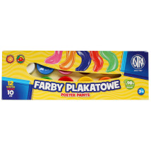 Farby plakatowe Astra 12 kolorów 10 ml