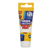 Farba plakatowa w tubce Astra biała 30ml