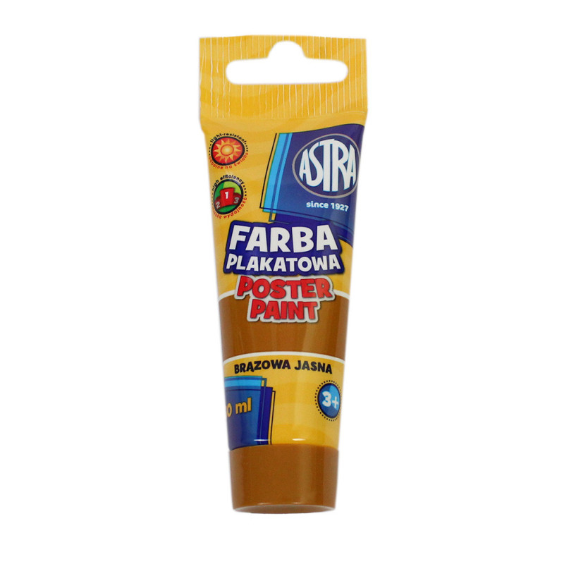 Farba plakatowa w tubce Astra brązowa jasna 30ml