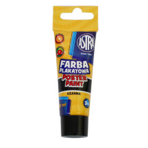 Farba plakatowa w tubce Astra czarna 30ml