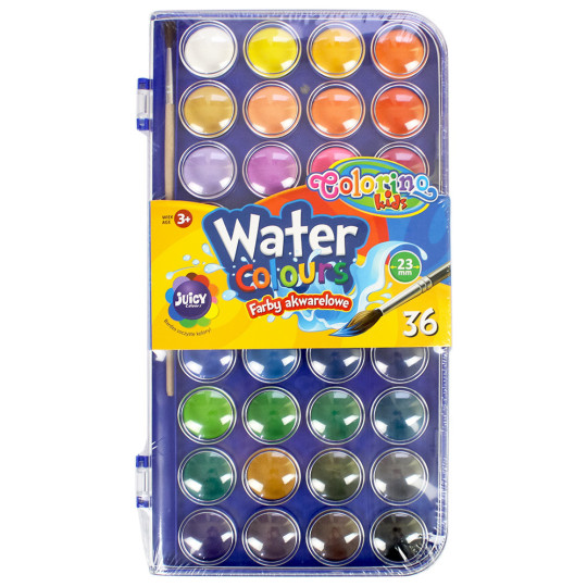 Farby akwarelowe wodne 36 kolorów Colorino