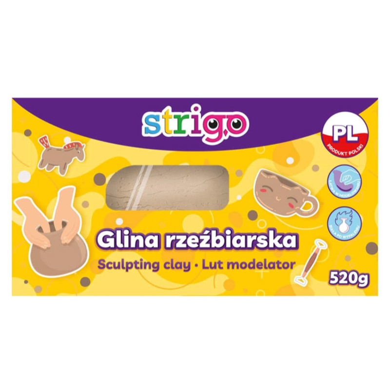 Glina rzeźbiarska Strigo 520g naturalna
