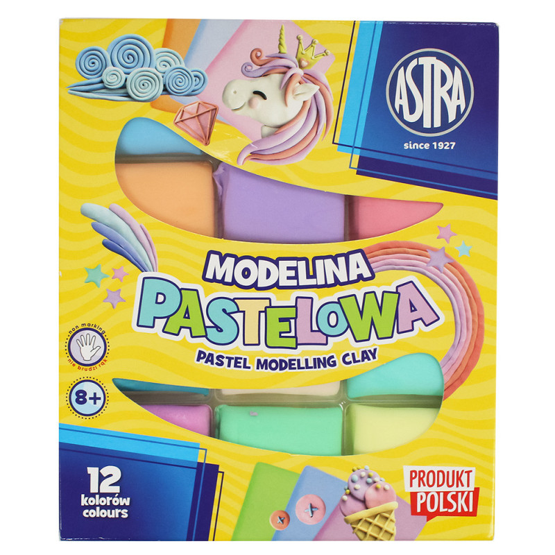 Modelina pastelowa Astra 12 kolorów