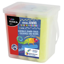 Kreda chodnikowa kolorowa + neonowa 12 szt. Kidea