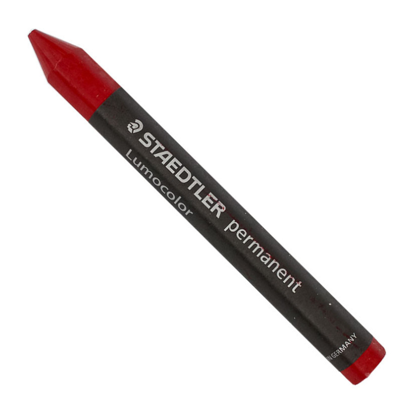 Kreda na metal drewno czerwona Staedtler