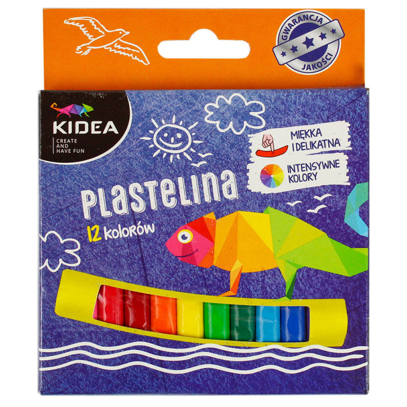 Plastelina 12 kolorów KIDEA