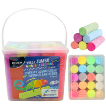 Kreda JUMBO kolorowa + neonowa 20 szt. Kidea