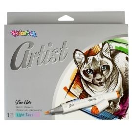 Markery do szkicowania 12 kolorów Colorino Artist