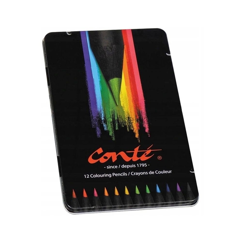 Kredki Conte metalowe opakowanie 12 kolorów 