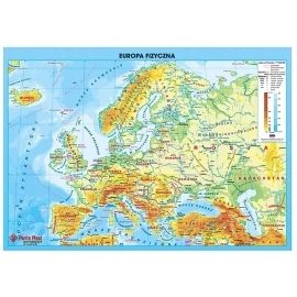 Dwustronna mapa Polityczna i Fizyczna Europy