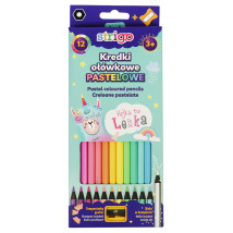 Kredki ołówkowe pastelowe 12 kol. Hejka, tu Lenka