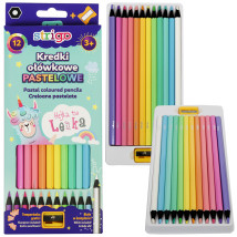Kredki ołówkowe pastelowe 12 kol. Hejka, tu Lenka