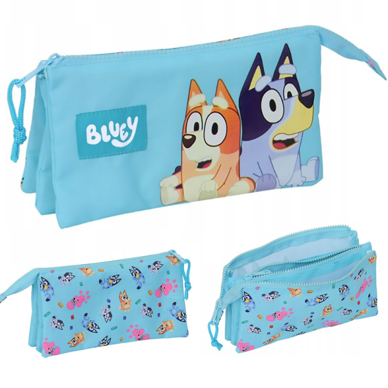 Piórnik saszetka potrójny Bluey