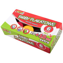 Farby plakatowe PENMATE Kolori 6 kolorów 30 ml