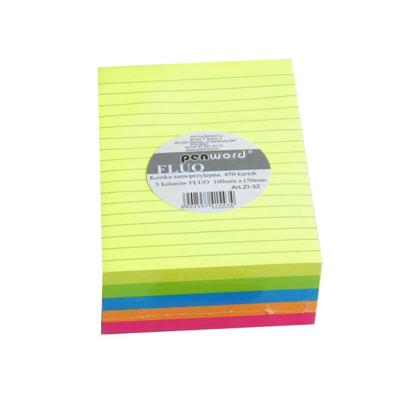 Kostka samoprzylepna Fluo 450k 100x150 mm