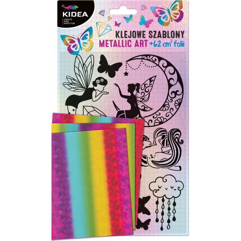 Klejowe szablony metallic art Magic Kidea