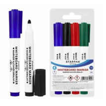 Marker suchościeralny okrągły 4 kolory w etui Starpak