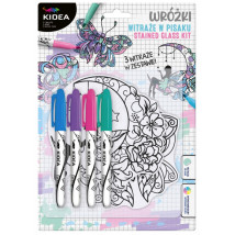 Witraże w pisaku Wróżki Kidea
