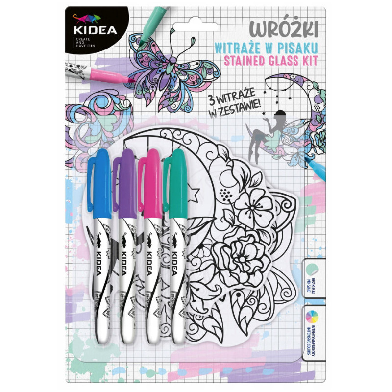 Witraże w pisaku Wróżki Kidea