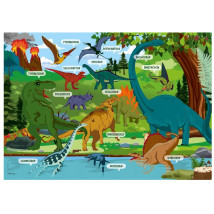 Podkład na biurko laminowany Dinozaury
