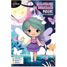 Obraz malowanie po numerach KIDEA 30x20 cm MAGIC zestaw z farbami WRÓŻKA