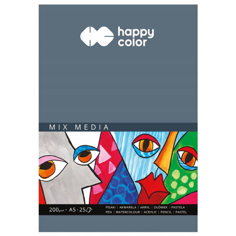 Blok szkicownik A5 200g Happy Color 25K