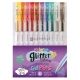 Długopisy żelowe z brokatem 10 kolorów Colorino