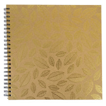 Szkicownik na spirali Album Złote Liście 30x30cm/180g Happy Color