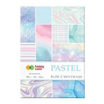Blok z motywami A4 Pastel Happy Color 15 ark.