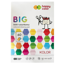 Blok rysunkowy kolorowy Happy Color BIG A4/60 arkuszy