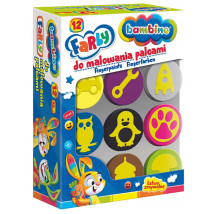 Farby do malowania palcami Bambino 12 kolorów + stempelki