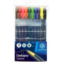 CIENKOPISY TRÓJKĄTNE 0.4MM 10 KOLORÓW ASTRA