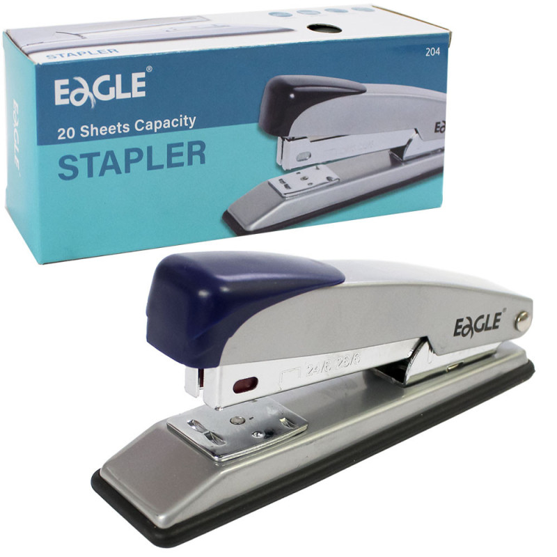 Zszywacz Eagle 204 metalowy 24/6 niebieski
