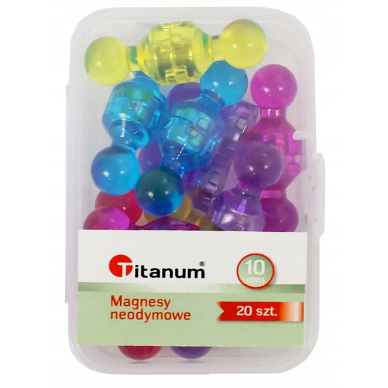 Magnesy neodymowe 10 mm 20 szt Titanum